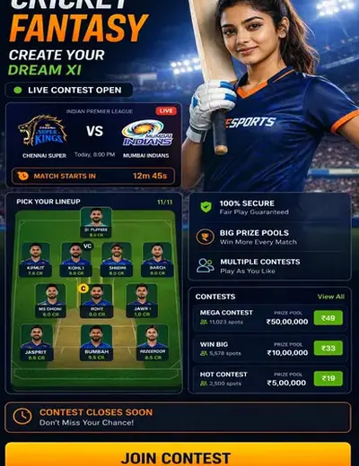 M9bet (m 9 bet) fantasy cricket & matchday visual 3